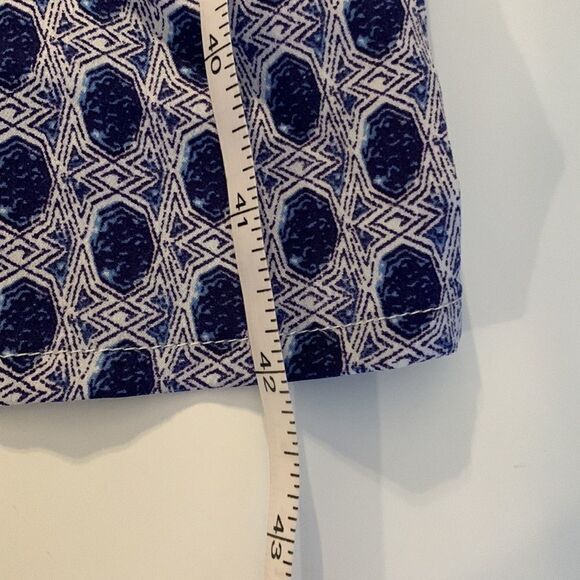 H&M blue sleeveless summer dress with pockets elastic waist mid length SZ 6 - Picture 14 of 14